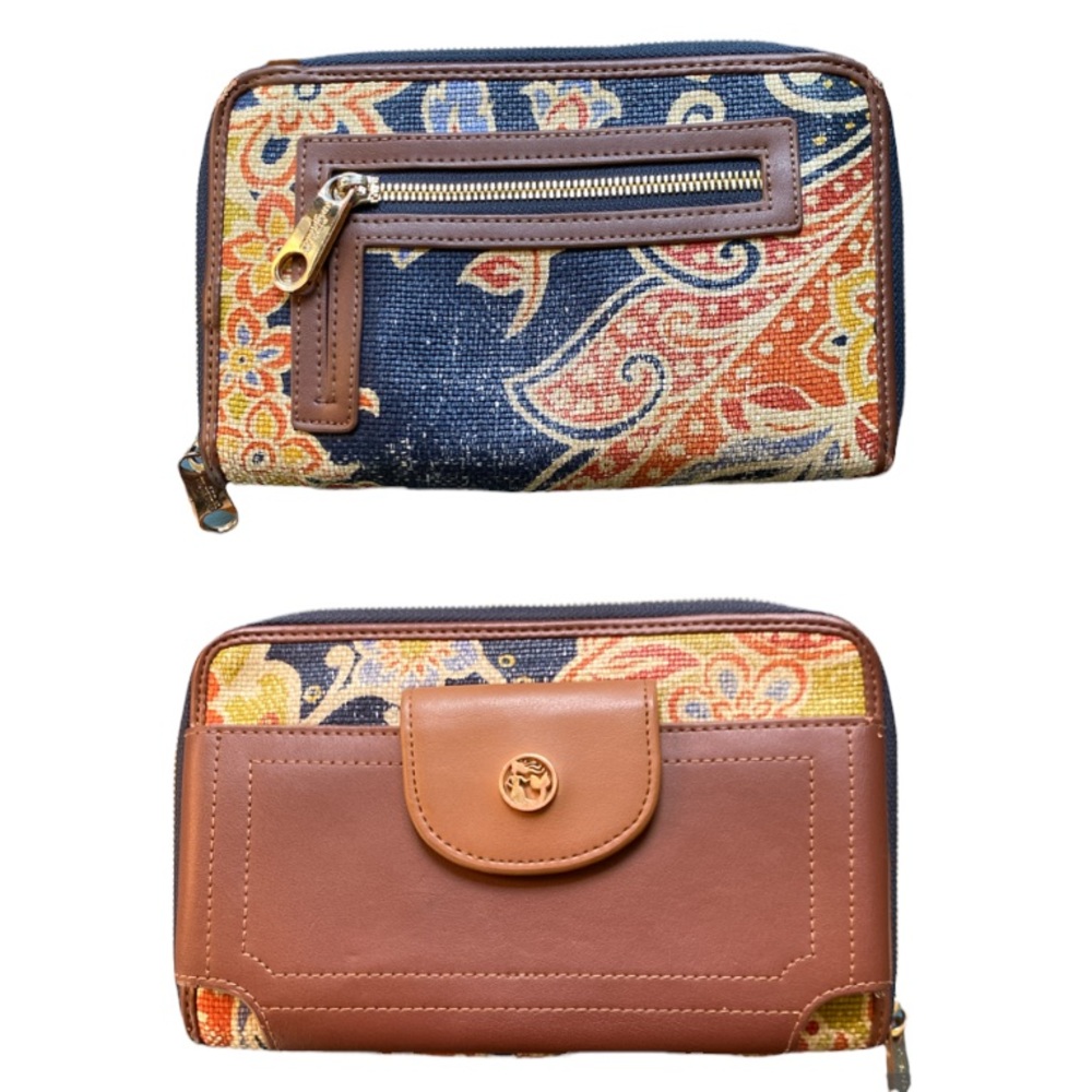 Spartina 449 Linen Floral Wallet Portfolio